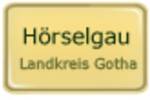 Hörselgau - Landkreis Gotha - Ortsschild