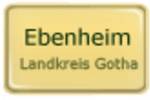 Ebenheim - Landkreis Gotha - Ortsschild