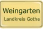 Weingarten - Landkreis Gotha - Ortsschild